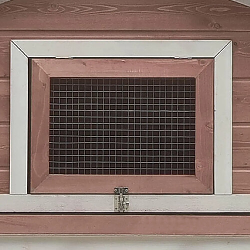 Helloshop26 Clapier cage 303 x 60 x 86 cm Moka