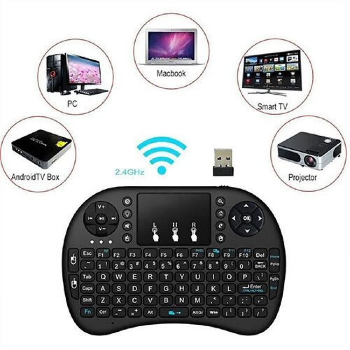 Tech discount Mini i8 Clavier rétroéclairé - Noir