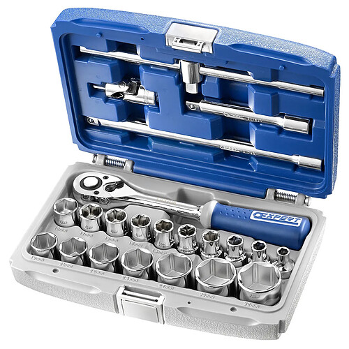Expert Coffret clé à cliquet et douilles - 22 pièces