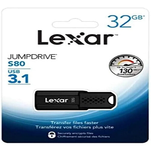 Lexar JumpDrive S80 - 32 Go Noir