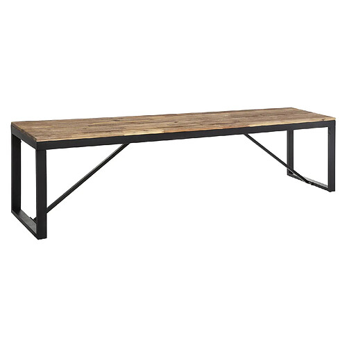 Atmosphera Banc de table à manger industriel Edena - L. 170 x H. 45 cm - Noir