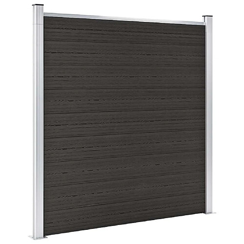 vidaXL Panneau de clôture WPC 180x186 cm - Noir