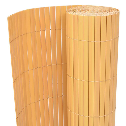 VIDAXL Clôture de jardin Double face PVC 90x500 cm - Jaune