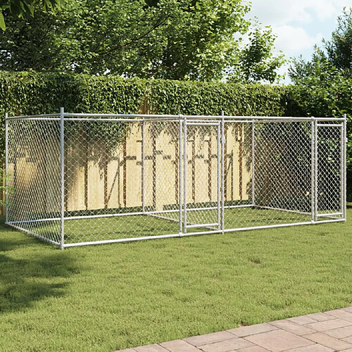 vidaXL Cage pour chien - 2 divisions