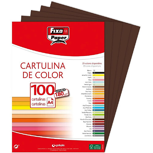 Coffret papier dessin A4 - Marron