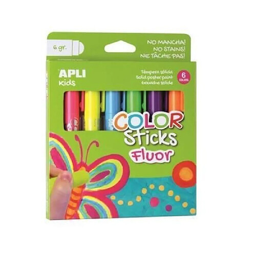 Apli Coffret Color Stick gouache solide – Couleurs fluo