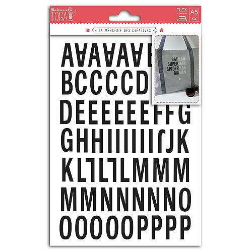 Toga Lettres thermocollantes vinyle - Noir