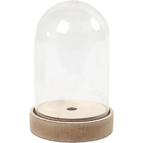 Cloche sur support en bois