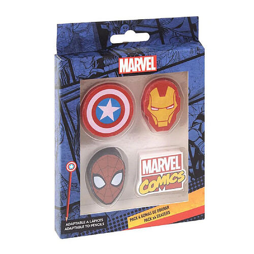 Marvel Ensemble de gommes - 4 pièces