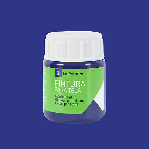 La pajarita peinture textile tissu - Bleu Victoria