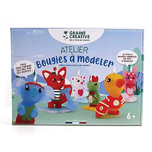 Graine créative Kit bougies animaux - Multicolore