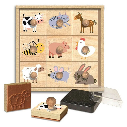 Crealign coffret tampons animaux de la ferme - 10 pièces