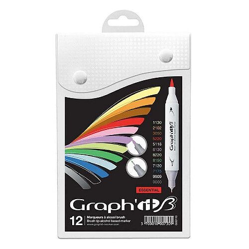 Graph it Coffret 12 marqueurs Brush