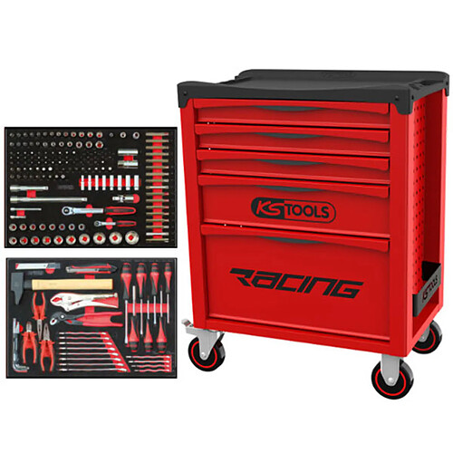 Ks tools Servante d'atelier 5 tiroirs - 184 pièces
