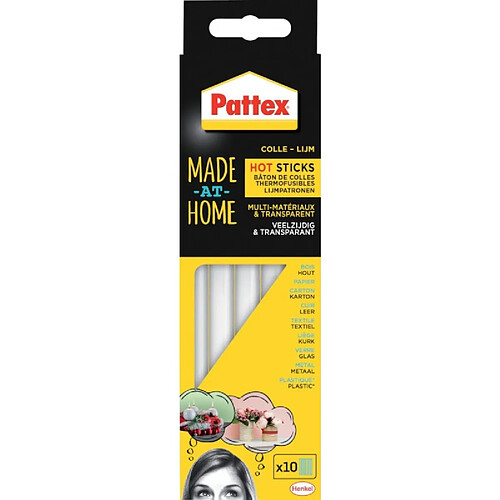Pattex Colle hot melt en bâtonnets - Transparent