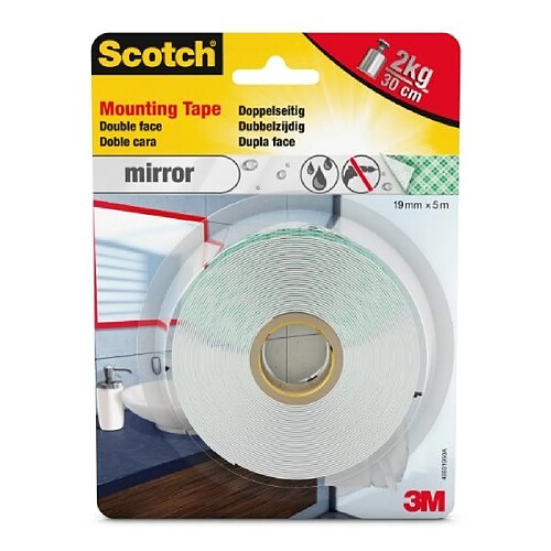 3M Ruban adhésif pour verre - Blanc