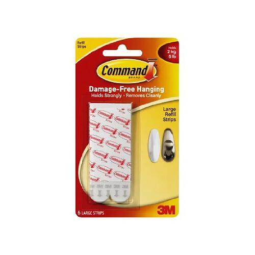 3M Command Large Mounting Strips - 6 Packs
