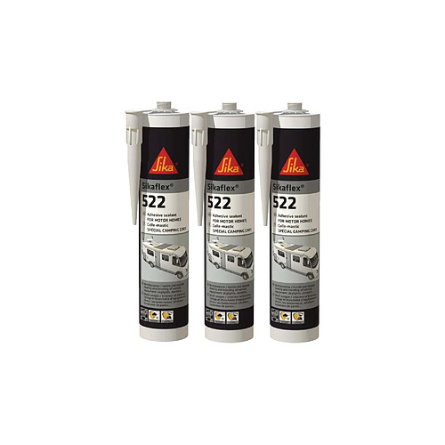 Sika Sikaflex 522 mastic caravane x3 - Blanc
