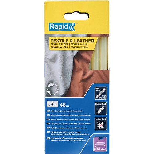 Rapid bâtons de colle textile/cuir - Jaune