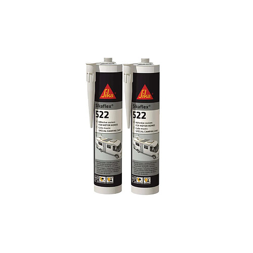 Sika Lot de 2 mastics colle Sikaflex 522 - Blanc