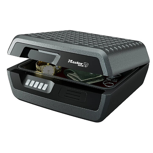 MASTER LOCK Malette de Sécurité Anti feu [Ignifuge et Etanche] [Large 10L] [Combinaison Electronique] - Idéal pour Documents A4, Supports médias, Petits Electroniques.