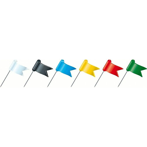 Exacompta Épingles drapeaux – Assorties