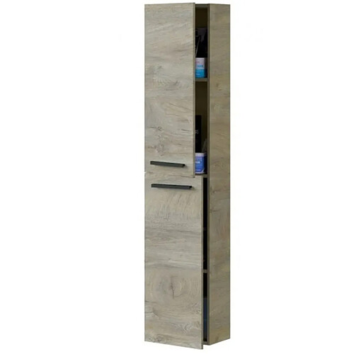 Pegane Colonne de salle de bain suspendue - Beige