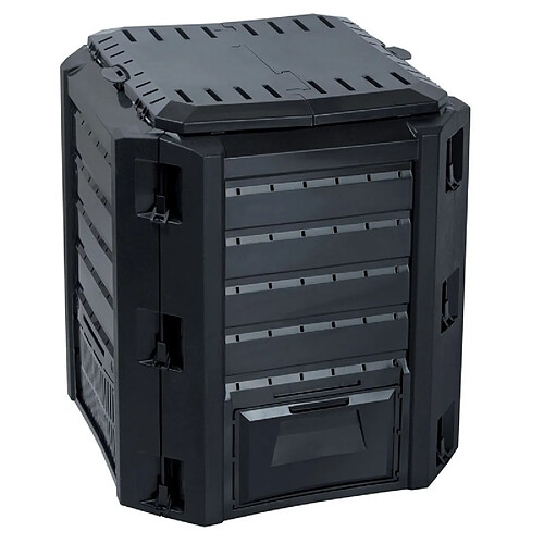 Bac à compost plastique - Noir - 380 L