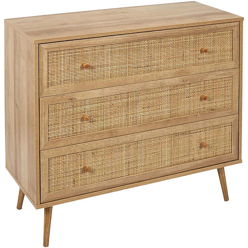 The Home Deco Factory the_home_deco_factory Bali Commode - Cannage/Bois