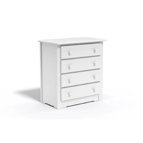 Decopin Commode 4 tiroirs Fidji - Blanc