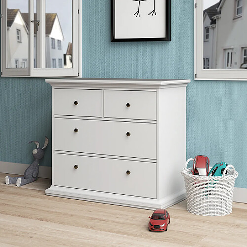 Alter Commode enfant 4 tiroirs - Blanc