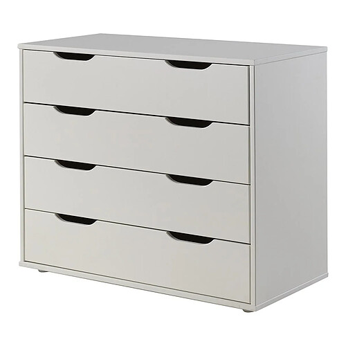 Vipack Commode Pino 4 tiroirs - Blanc