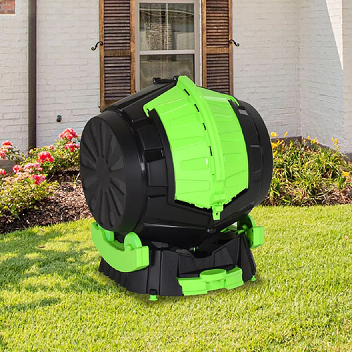VidaXL Composteur à Tambour Noir 50L