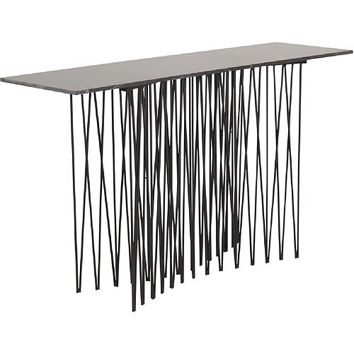 Furniture fashion Console effet granit - Noir