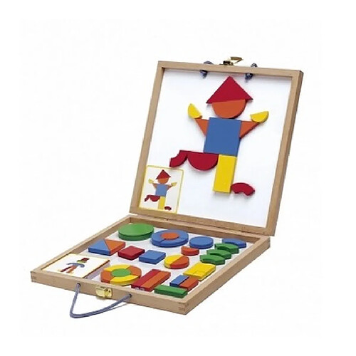 Djeco Coffret Géoformes en bois - Bleu