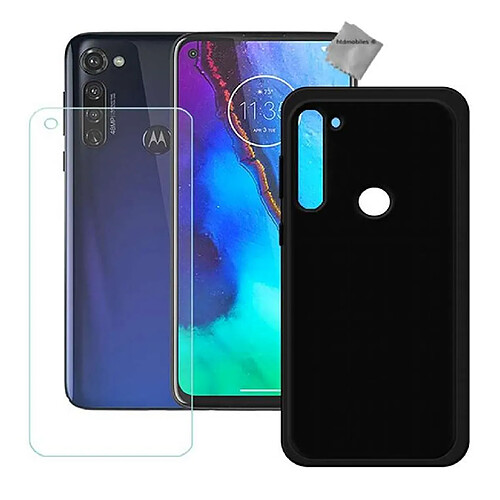 Htdmobiles Motorola Moto G Pro - Coque silicone gel fine + film écran - Noir