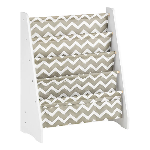 SoBuy KMB50-HG Bibliothèque Enfants Blanc Gris