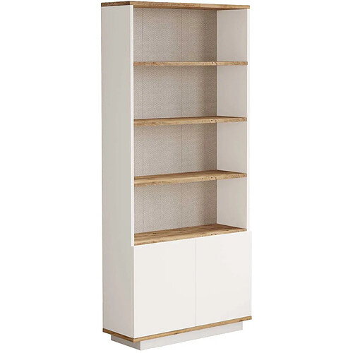 Hanah Home Bibliothèque VENTE-UNIQUE LOTULA - Blanc/Naturel