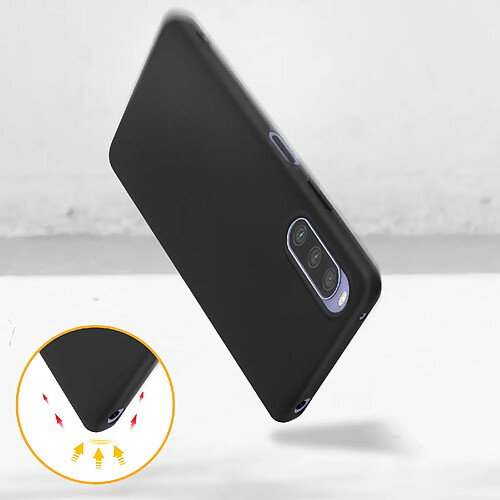 Coque Souple Silicone + Verre Trempé Pour Sony Xperia 10 VII 5G (6.1 Pouces) - Noir - Protection Complète