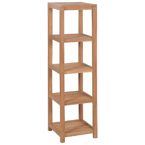 vidaXL Support de rangement bain 4 niveaux - Teck
