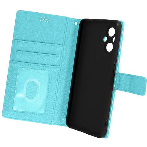 Avizar Étui portefeuille pour Oppo Reno8 Lite 5G - Bleu