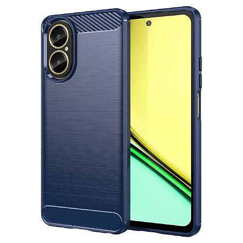 Htdmobiles Coque Carbone Realme C67 4G - Bleu Foncé