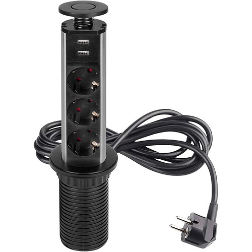 Emuca Vertikal 60 mm - Noir