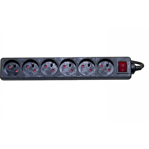 Dexlan Multiprise 6 prises - Noir