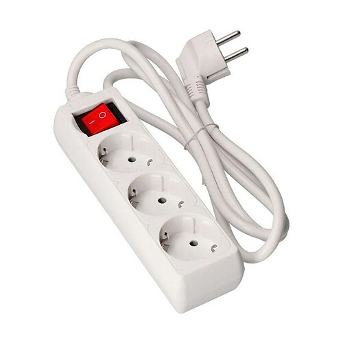 Edm Rallonge 3 prises Schuko - Blanc
