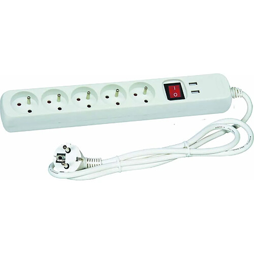 Dio Bloc multiprise 4 prises USB - Blanc