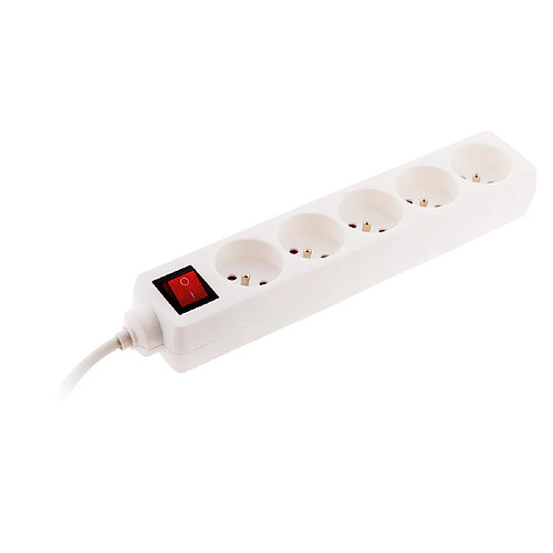 Zenitech Bloc multiprise 5 prises - Blanc