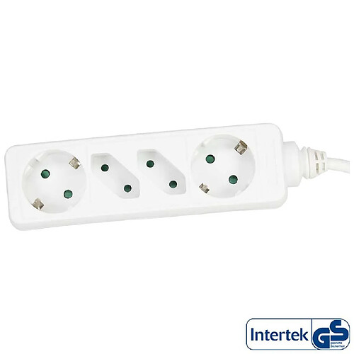 Inline Multiprise 4 ports - Blanc