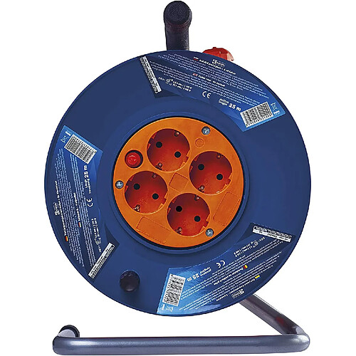 Tambour enrouleur 4 prises Schuko - 25 m