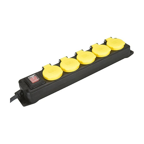 Fp Multiprise IP44 – 5 prises - Noir/Jaune
